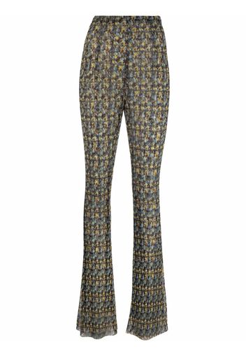 Philosophy Di Lorenzo Serafini high-waisted floral pattern trousers - Braun