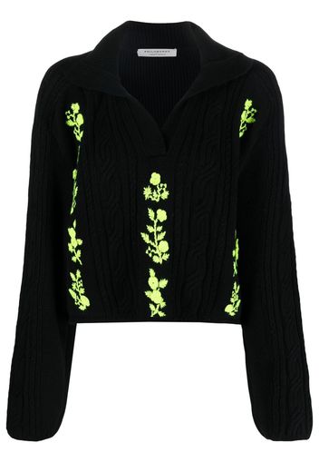 Philosophy Di Lorenzo Serafini long-sleeve cable-knit jumper - Schwarz