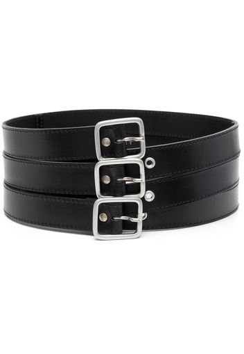 Philosophy Di Lorenzo Serafini triple-band leather belt - Schwarz