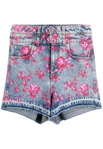 Philosophy Di Lorenzo Serafini graphic-print denim shorts - Blau