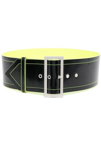 Philosophy Di Lorenzo Serafini contrast wide-buckle belt - Schwarz