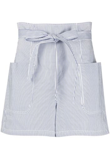 Philosophy Di Lorenzo Serafini striped high-waisted shorts - Blau