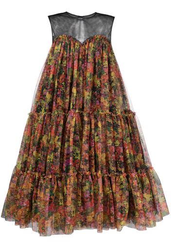 Philosophy Di Lorenzo Serafini floral-print tiered dress - Schwarz