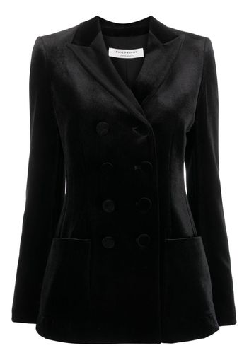 Philosophy Di Lorenzo Serafini double-breasted velvet blazer - Schwarz