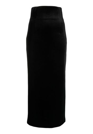 Philosophy Di Lorenzo Serafini stretch velvet straight skirt - Schwarz