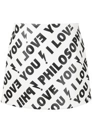 Philosophy Di Lorenzo Serafini I Love You Philosophy-print miniskirt - Weiß