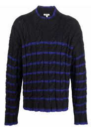 Phipps striped cable knit jumper - Schwarz