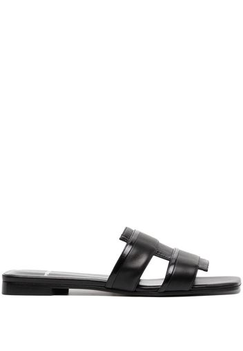 Pierre Hardy double-strap leather sandals - Schwarz