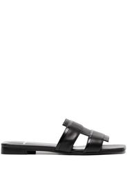 Pierre Hardy double-strap leather sandals - Schwarz