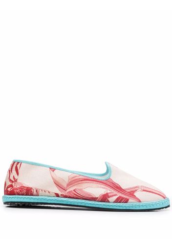 Pierre-Louis Mascia mix-print slip-on loafers - Rot