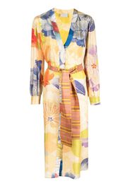 Pierre-Louis Mascia abstract-print shirt dress - Gelb