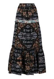 Pierre-Louis Mascia Gonna botanical-print skirt - Blau