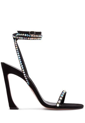 Pīferi Fade 100mm crystal-embellished sandals - Schwarz