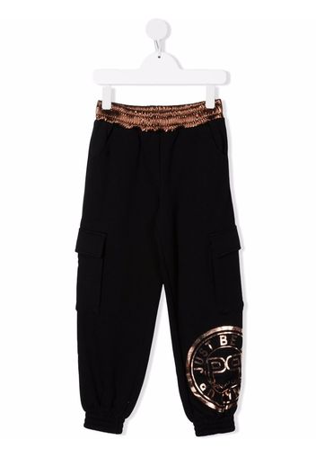 Pinko Kids Jogginghose mit Logo - Schwarz