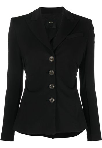 PINKO gathered single-breasted blazer - Schwarz