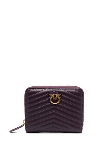 PINKO small chevron-quilted zip-round purse - Violett