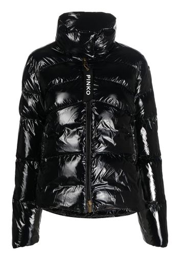 PINKO high-shine quilted jacket - Schwarz