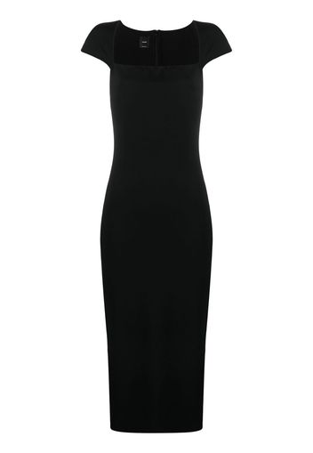 PINKO square-neck midi dress - Schwarz