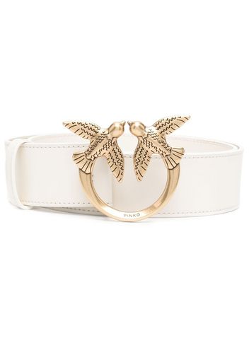 PINKO Love Birds leather belt - Nude