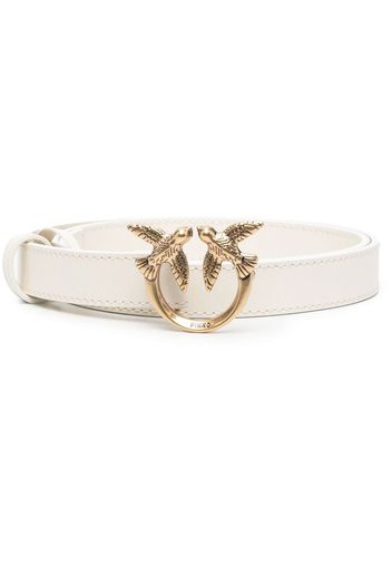 PINKO Love leather belt - Weiß