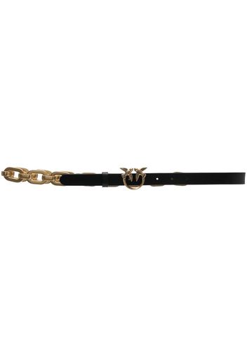 PINKO logo-buckle leather belt - Schwarz