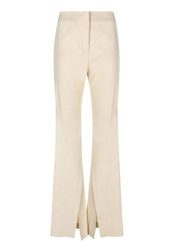 PINKO side-slit flared trousers - Nude