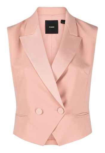 PINKO double-breasted cropped waistcoat - Rosa