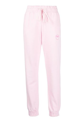 PINKO Love Birds-print track pants - Rosa