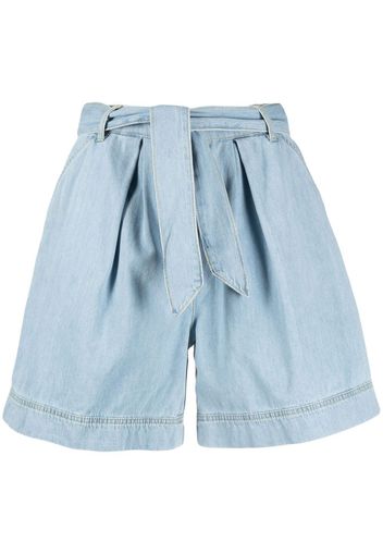 PINKO belted denim shorts - Blau