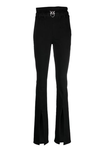 PINKO slit-detail belted jeans - Schwarz