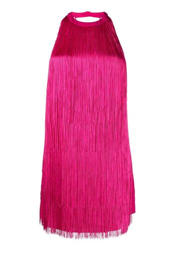 PINKO Low back fringe minidress - Rosa