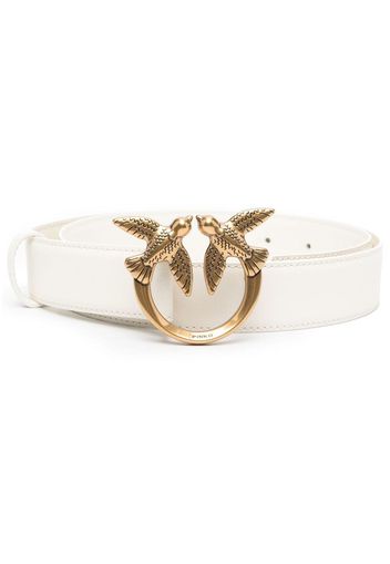 PINKO love bird leather belt - Weiß