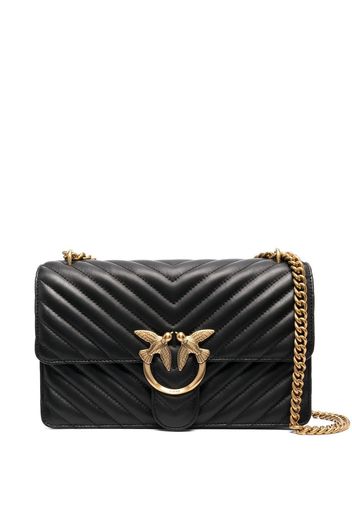 PINKO Classic Icon chevron-quilted Love-bag - Schwarz