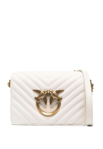 PINKO Love Birds-buckle crossbody bag - Weiß