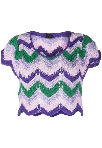 PINKO crochet cropped top - Violett