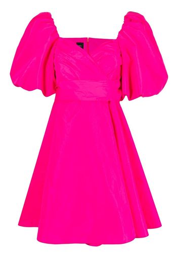 PINKO puff-sleeve flared dress - Rosa