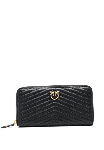 PINKO chevron-quilted zipped purse - Schwarz