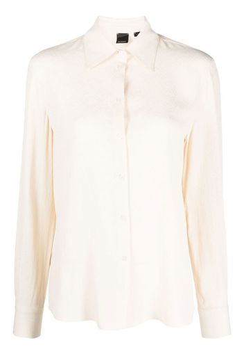 PINKO logo-print long-sleeve shirt - Nude