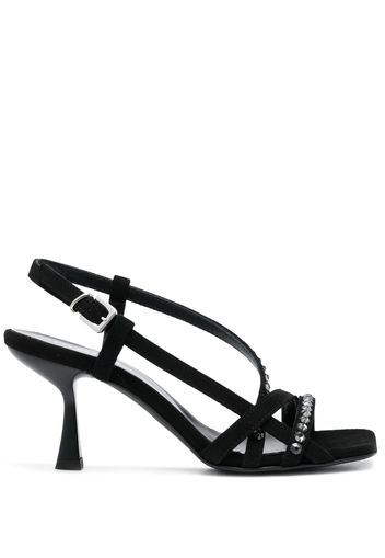 PINKO crystal-embellished sandals - Schwarz