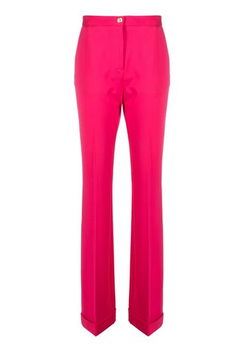 PINKO pressed-crease high-waist trousers - Rosa