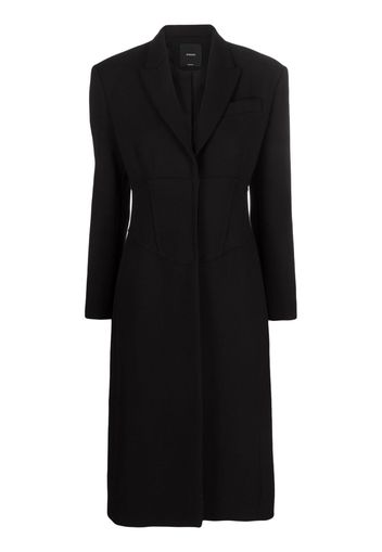 PINKO concealed-fastening mid-length coat - Schwarz