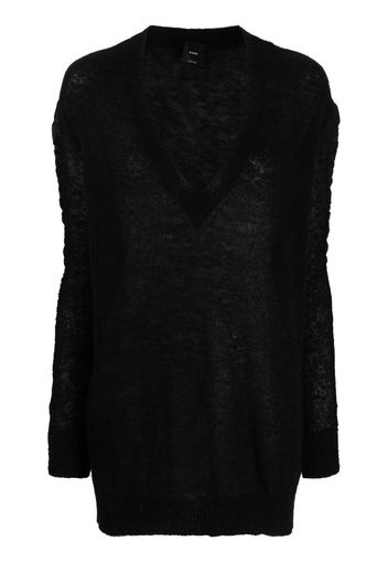 PINKO V-neck knitted dress - Schwarz