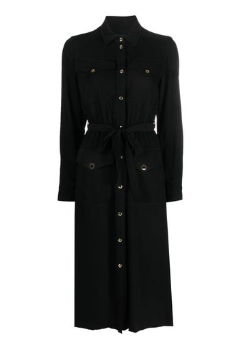 PINKO belted midi shirtdress - Schwarz