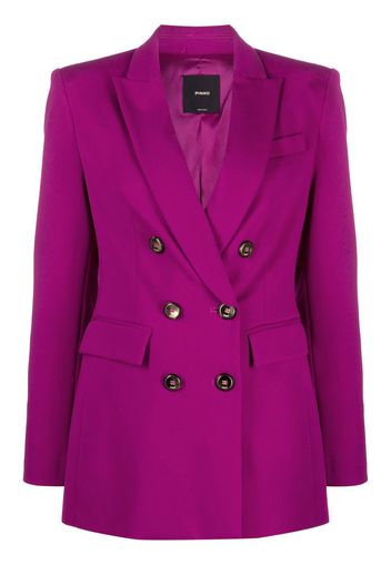 PINKO V-neck double-breasted blazer - Violett