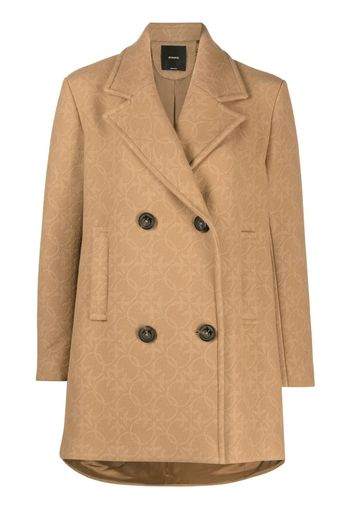 PINKO double-breasted wool-blend coat - Braun