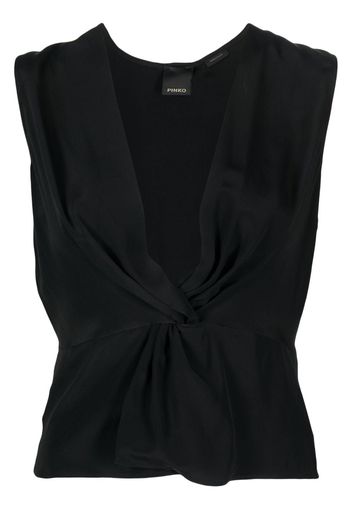 PINKO knot-detailing sleeveless top - Schwarz