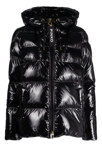 PINKO high-neck puffer jacket - Schwarz