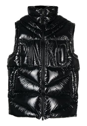 PINKO logo-embossed puffer gilet - Schwarz