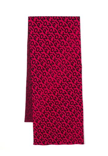 PINKO logo-print two-tone scarf - Rosa