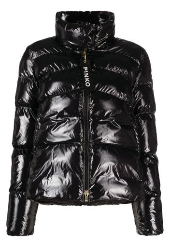 PINKO high-neck puffer jacket - Schwarz